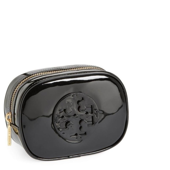tory burch Handbags - Tory Burch Black Small Patent Cosmetic Bag